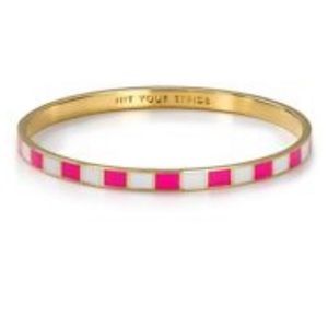 Kate Spade Hit Your Stride Pink and White Bangle